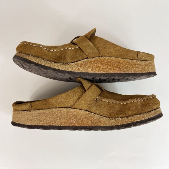 Birkenstock Buckley Tan Suede Mules - Picture 11 of 12